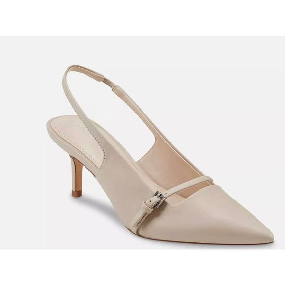 Marc Fisher Alorie Pump dress shoes ,Sling  back  bone/ivory  sz 11 m - Picture 4 of 8